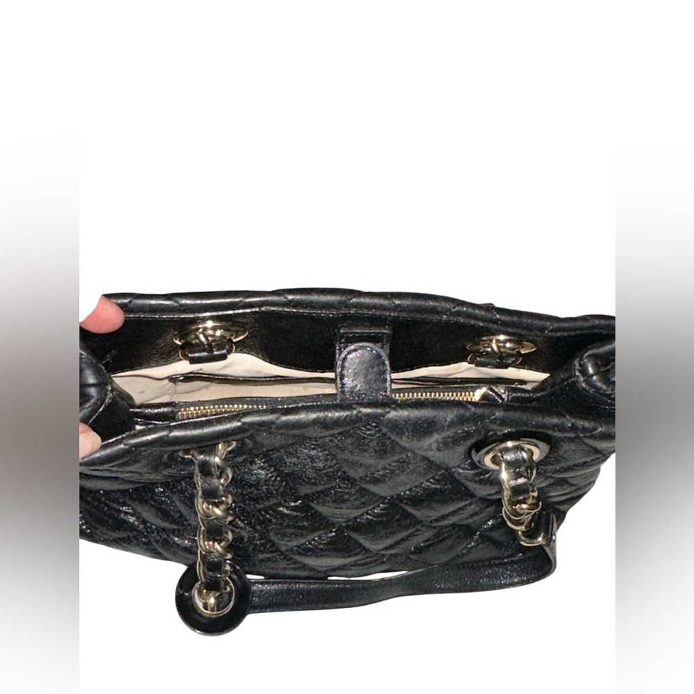 Kate Spade Black Quilted Shoulder Bag with Chain Straps - Picture 6 of 9